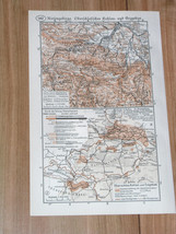 1937 Original Vintage Map Of Upper Silesia Sudetes Riesengebirge Germany Poland - £14.38 GBP