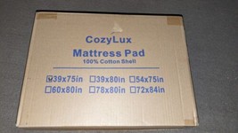 CozyLux Twin Mattress Pad Deep Pocket Non Slip Cotton Mattress Topper Br... - $54.41