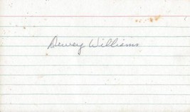 Dewey Williams Signed 3x5 Index Card JSA Cubs - $19.79
