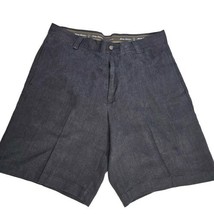 Tommy Bahama Relax Shorts Mens 32 Black Silk Linen Blend Chino Flat Front Casual - £23.38 GBP
