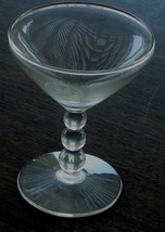 Very Nice Vintage Pressed Glass Champagne Glass, Short Ball Stem, VG CND - £6.33 GBP