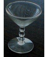 Very Nice Vintage Pressed Glass Champagne Glass, Short Ball Stem, VG CND - £6.20 GBP