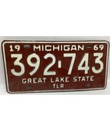 1969 Michigan License Plate 392-743 TLR HEMI MOPAR CHARGER CHALLENGER DO... - $24.07 CAD