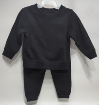 Garanimals Baby Boy 2 Piece Fleece Top &amp; Jogger Pant Set, Black Size 6-9M - £13.13 GBP