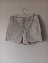 Sonoma Bermuda Shorts Womens Size 10 Tan Khaki Cotton Flat Front Pockets - £11.10 GBP