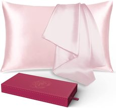 Lacette Silk Pillowcase 2 Pack for Hair and Skin, 100% Mulberry Silk, Double-Sid - £39.56 GBP