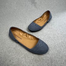 Lucky Brand Ballet Flats Woven Slip On Sz 8.5 Faux Leather Boho Chic Minimalist - £22.61 GBP