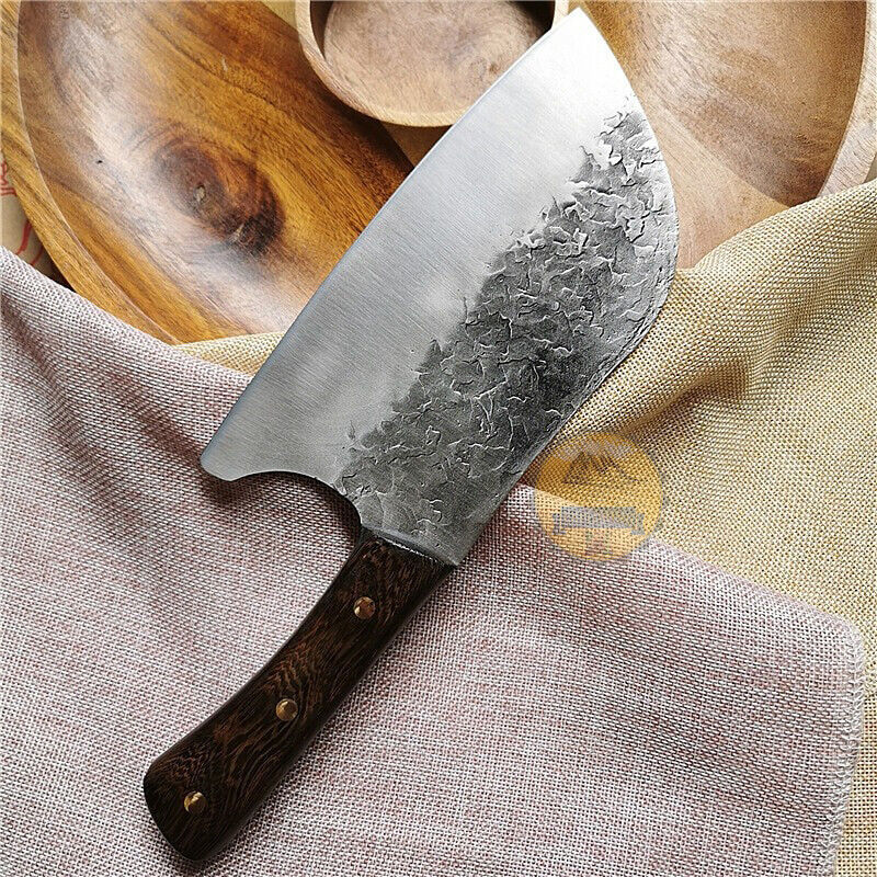 HQ BUTCHER CHEF CLEAVER HAND-FORGED STAINLESS STEEL SLICING COOKING CHEF... - $45.54