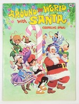 1975 Christmas Coloring Book Around The World With Santa Coloring Book - $9.90
