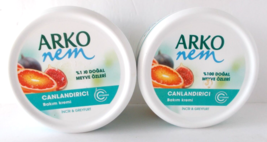 2X ARKO NEM Blue Fig &amp; Grapefruit Revitalizing Body Cream 10.1 oz Sealed - £13.32 GBP