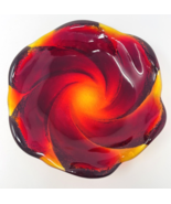 Fenton Freeform Swirl Amberina Art Glass Dish Bowl Ashtray 9176 7.5&quot; 70s - $24.99