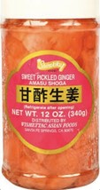 Shirakiku Sweet Pickled Ginger Amasu Shoga 12 Oz (Pack Of 3 Bottles) - £50.60 GBP