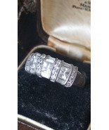 Anello vintage anni 80 in argento sterling 925 con zirconi/diamanti misu... - $161.57 CAD