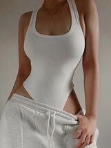 Sleeveless Knit Bodysuit Hot Summer Sexy Bodycon Off Shoulder Halter Top... - $12.99