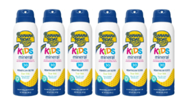 Banana Boat 100% Mineral Kids Sunscreen Spray, SPF 30, 5oz. 6 Pack - $33.24