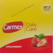 12 Ct Carmex Click-Stick Moisturizing Lip Balm SPF 15 Strawberry 0.15 oz - £16.82 GBP