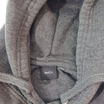 RVCA Men's Gray Drawstring Pullover Hoodie Sweatshirt Measured Chest 48" image 3