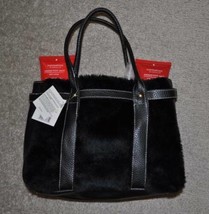 Womens Purse Tote Bath &amp; 4 Pc Body Set Faux Fur Black Peppermint Scent G... - $13.86