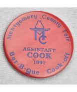 Montgomery County Fair BAR-B-QUE Cookoff 1991 Texas BBQ Cook Off 90s Pin... - £30.05 GBP