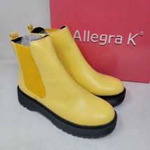 Allegra K Womens Yellow Chelsea Ankle Boots Size 7.5 M - £39.64 GBP