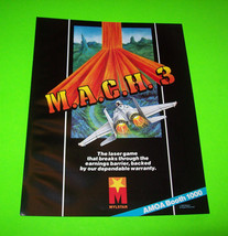 Mach 3 Arcade FLYER Original 1983 Video Laser Game Art Vintage UNUSED - £26.20 GBP