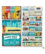 Summer Beach House Tin Sign, Retro Surf Metal Print, Seaside Decorative ... - $38.19 CAD
