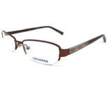 Converse Eyeglasses Frames DISARRAY BROWN Rectangular Half Rim 51-18-135 - £36.64 GBP