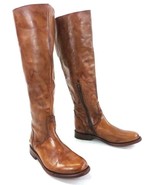 BED STU TESS TALL LEATHER FASHION BOOTS WINDSOR TAN GLAZED SIZE 6.5 US W... - $284.34 CAD