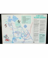 Walt Disney World Map Magic Kingdom Epcot Center Disney-MGM Studios 1990&#39;s - $450.01 MXN