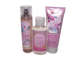 Strawberry Snowflakes Fragrance Mist Cream Lotion Bath &amp; Body Works - £24.74 GBP