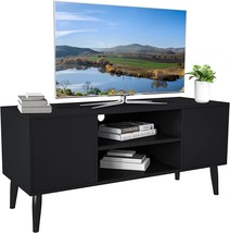 Black Yusong Retro Tv Stand For 55-Inch Tv, Entertainment Centers For Li... - £92.94 GBP