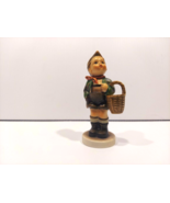 Goebel Hummel W Germany Figurine 513/0 Village Boy with Basket 4&quot; Tall - £19.32 GBP