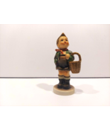 Goebel Hummel W Germany Figurine 513/0 Village Boy with Basket 4&quot; Tall - £18.58 GBP