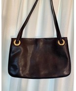 Desmo Italian Leather Handbag Snakeskin Embossed Purse Brown Shoulder Strap Bag - $9.49