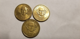 SET of 3 RARE Antique Martin Van Buren $1 Dollar Coins 1837-1841 - 3 x 2008 P - £235.40 GBP