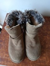 Bearclaw Koko Suede Winter Boots Size 9 Faux Furlined Hickory Wool Lining Vionic - £35.61 GBP