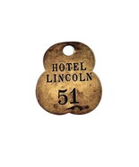 Vintage Hotel LINCOLN Metal Room Key Fob #51 - €26,53 EUR