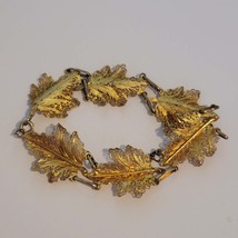 Vintage Gold Washed Vermeil Filigree Leaf Bracelet - £51.94 GBP