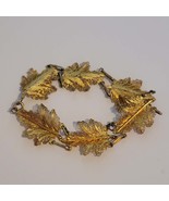 Vintage Gold Washed Vermeil Filigree Leaf Bracelet - £51.13 GBP
