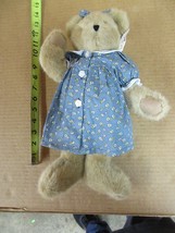 NOS Boyds Bears Jennifer 902008 Heart To Heart Plush Bear Blue Daisy B53 E - £36.34 GBP