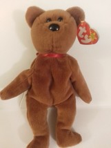 Ty Beanie Babies 1995 Teddy the New Face Bear Retired 8&quot; Tall Mint With ... - £11.84 GBP