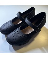 Rialto Visalia Black Shimmer  Mary Jane Wedges 9.5 Comfortable - $23.98 CAD