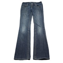 Grace in LA Pants Womens 28 Blue Denim Low Rise Casual Flare Leg Jeans - £23.65 GBP