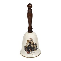Norman Rockwell 1980 Gorham Fine China Clown Bell First Edition Wooden Handle - £9.57 GBP