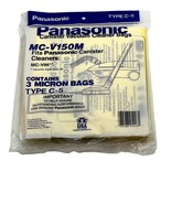 3 Panasonic Type C 5 Micron vacuum bags MCV150M NEW IN PACKAGE - £8.41 GBP