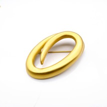 Chic Monet Golden Swirl Brooch, Vintage Gold Tone Lapel Pin with Sleek S... - $28.06