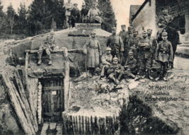 WWI German Soldiers Bunker Trench Propaganda Postcard - $27.97