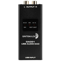 Dayton Audio - DAC01 - USB Audio DAC 24-bit/96 kHz RCA Output - $79.95
