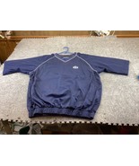 FootJoy Mens Blue Pullover Golf Rain Wind Shirt Jacket Short Sleeve L Em... - $16.82