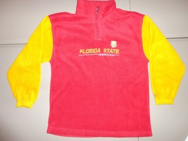 Vtg NCAA Florida State Seminole Starter Fleece Sewn 1/4 ZIP Jacket Youth 16-18 - $21.32